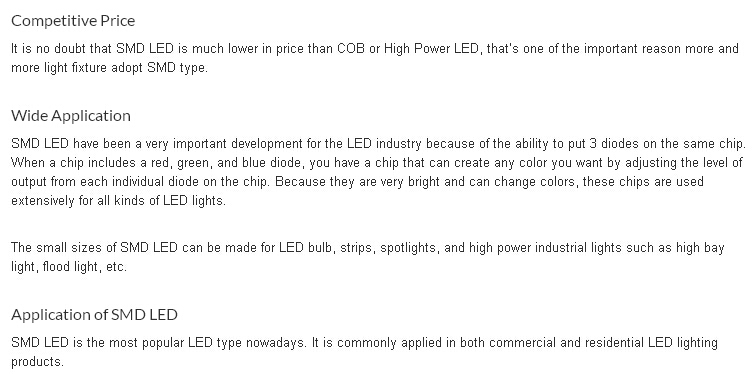 Smd Led Sizes Chart